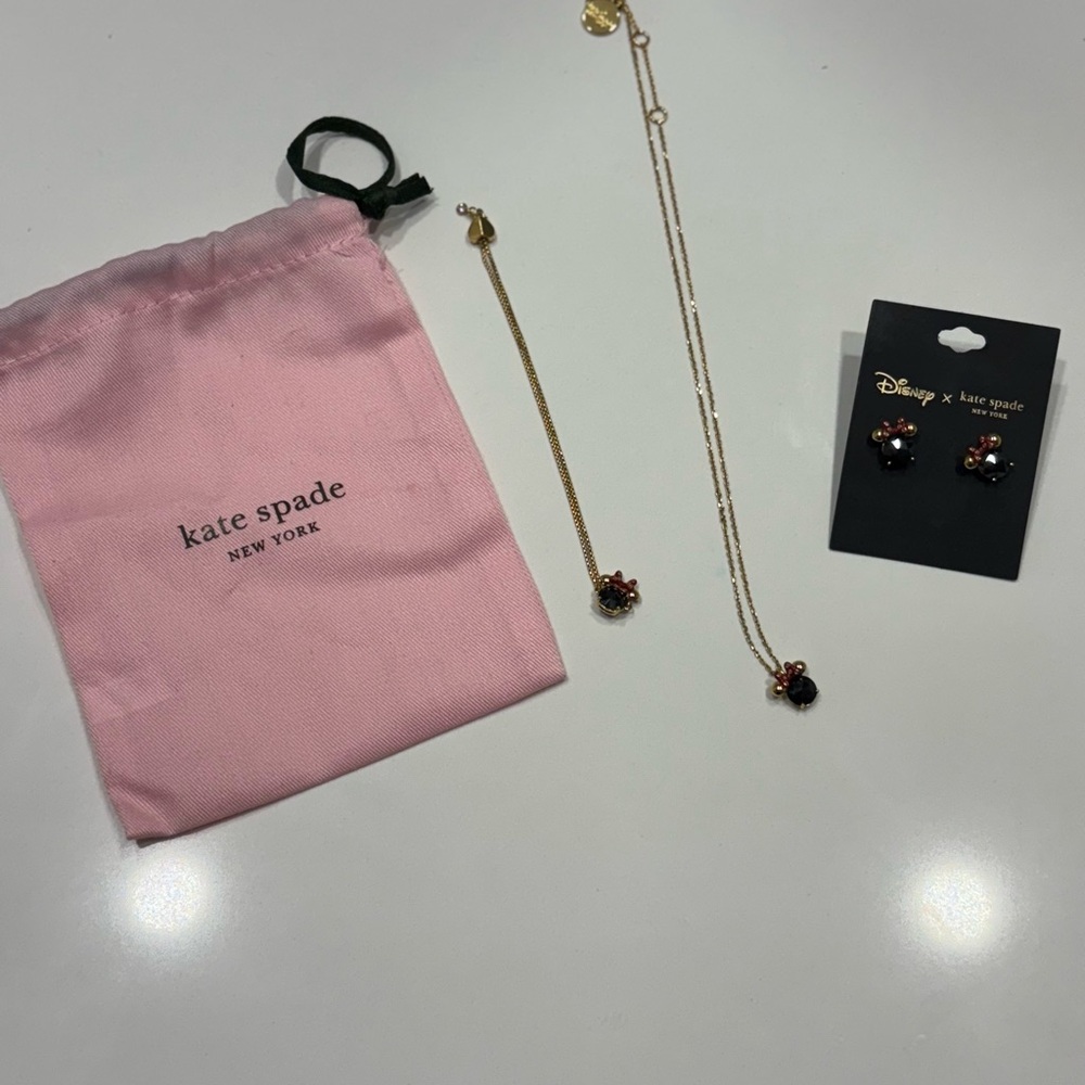 Kate Spade Gold and Black Jewelry Set